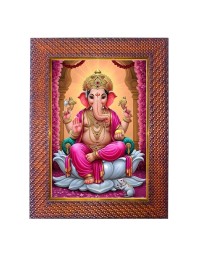Lord Krishna Photo Frame 17X21 Inch Religious Wall & Table Decor Frame | Lord Krishna Spiritual Photo Frame For Home, Temple & Office | Decorative Hindu God & Goddess Frame (Pack Of 1) (F18034)