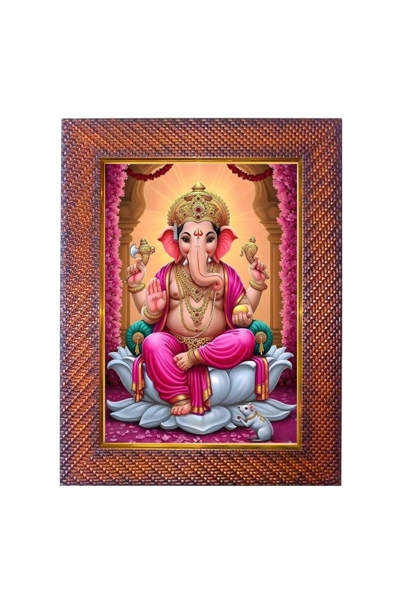Lord Krishna Photo Frame Religious Wall & Table Decor Frame | Lord Krishna Spiritual Photo Frame For Home, Temple & Office | Decorative Hindu God & Goddess Frame (Pack Of 1) (F18034)