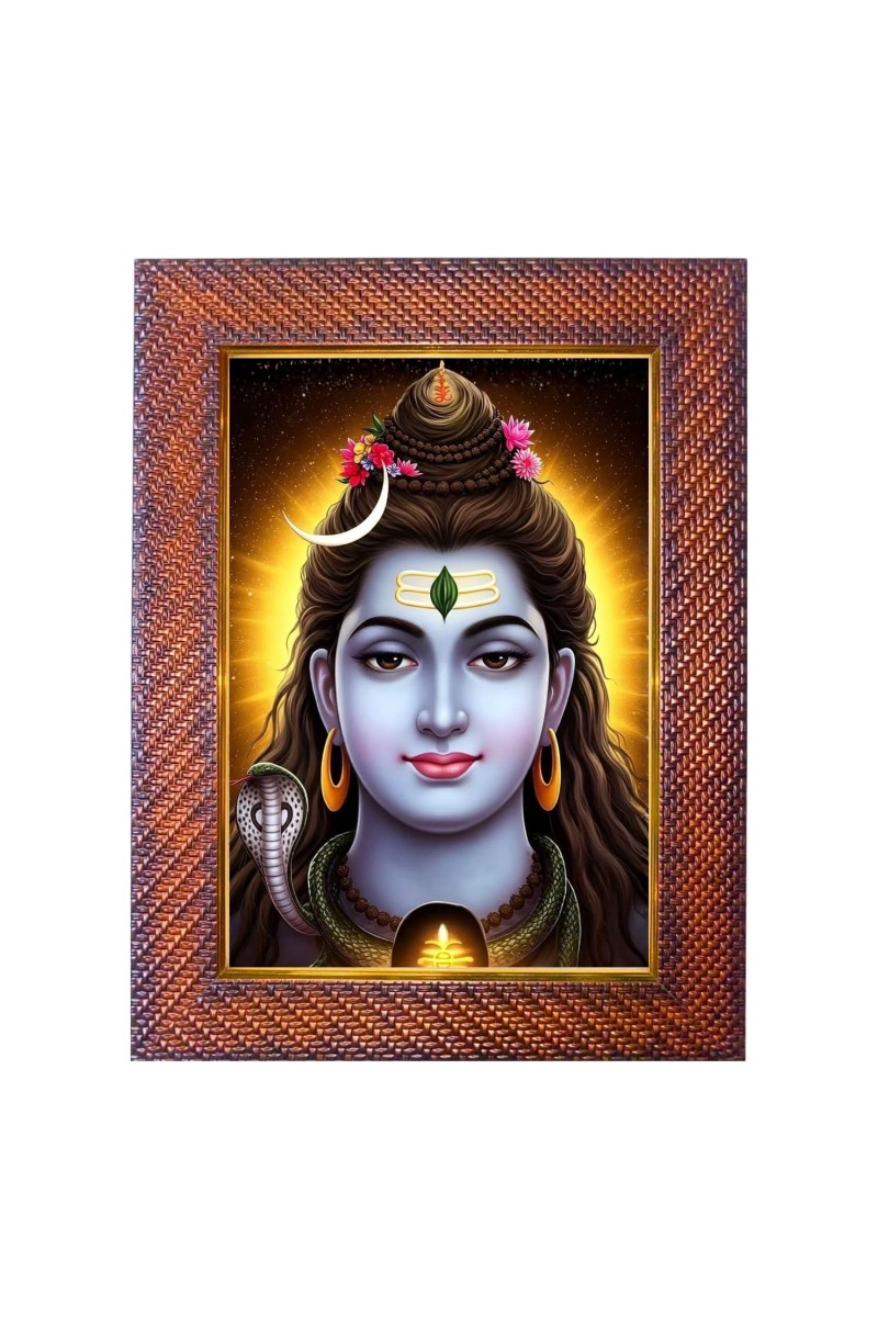 Lord Vishnu Photo Frame Religious Wall & Table Decor Frame | Lord Vishnu Spiritual Photo Frame For Home, Temple & Office | Decorative Hindu God & Goddess Frame (Pack Of 1) (F18000)
