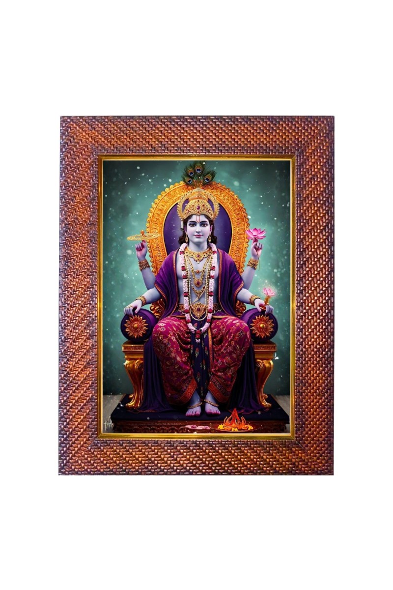 Mata Saraswati Photo Frame 19X23 Inch Religious Wall & Table Decor Frame | Mata Saraswati Spiritual Photo Frame For Home, Temple & Office (F18028X19X23)