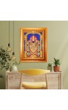 Lord Venkateswara Golden Designer Photo Frame | 12x16 Inch Religious Wall Hanging Frame For Home & Office Decoration | Hindu Deity Spiritual Gift Item