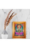 Goddess Lakshmi Golden Designer Photo Frame | 14x18 Inch Religious Wall Hanging Frame For Home, Office Decoration and Spiritual Gift Item