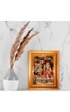 Shree Radha And Shree Krishna Golden Designer Photo Frame | 10x14 Inch Religious Wall Hanging Frame For Home & Office Decoration | Hindu Deity Spiritual Gift Item