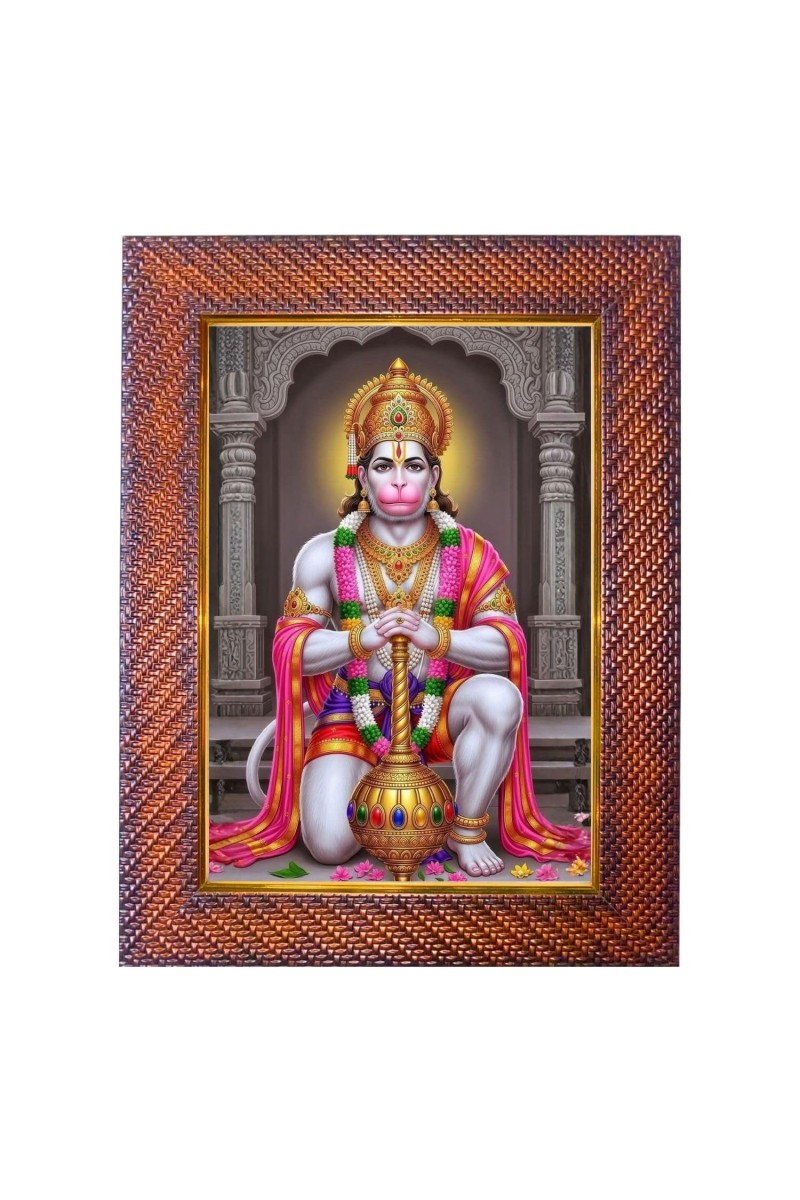 Lord Vishnu Photo Frame Religious Wall & Table Decor Frame | Lord Vishnu Spiritual Photo Frame For Home, Temple & Office | Decorative Hindu God & Goddess Frame (Pack Of 1) (F17998)