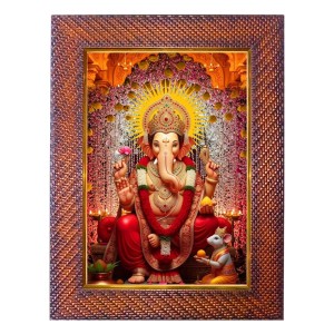 Lord Shiva Photo Frame 21X25 Inch Religious Wall & Table Decor Frame | Lord Shiva Spiritual Photo Frame For Home, Temple & Office | Decorative Hindu God & Goddess Frame (Pack Of 1) (F18019)
