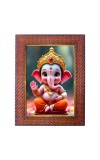 Lord Ganesha Photo Frame 17X21 Inch Religious Wall & Table Decor Frame | Lord Ganesha Spiritual Photo Frame For Home, Temple & Office | Decorative Hindu God & Goddess Frame (Pack Of 1) (F18046)