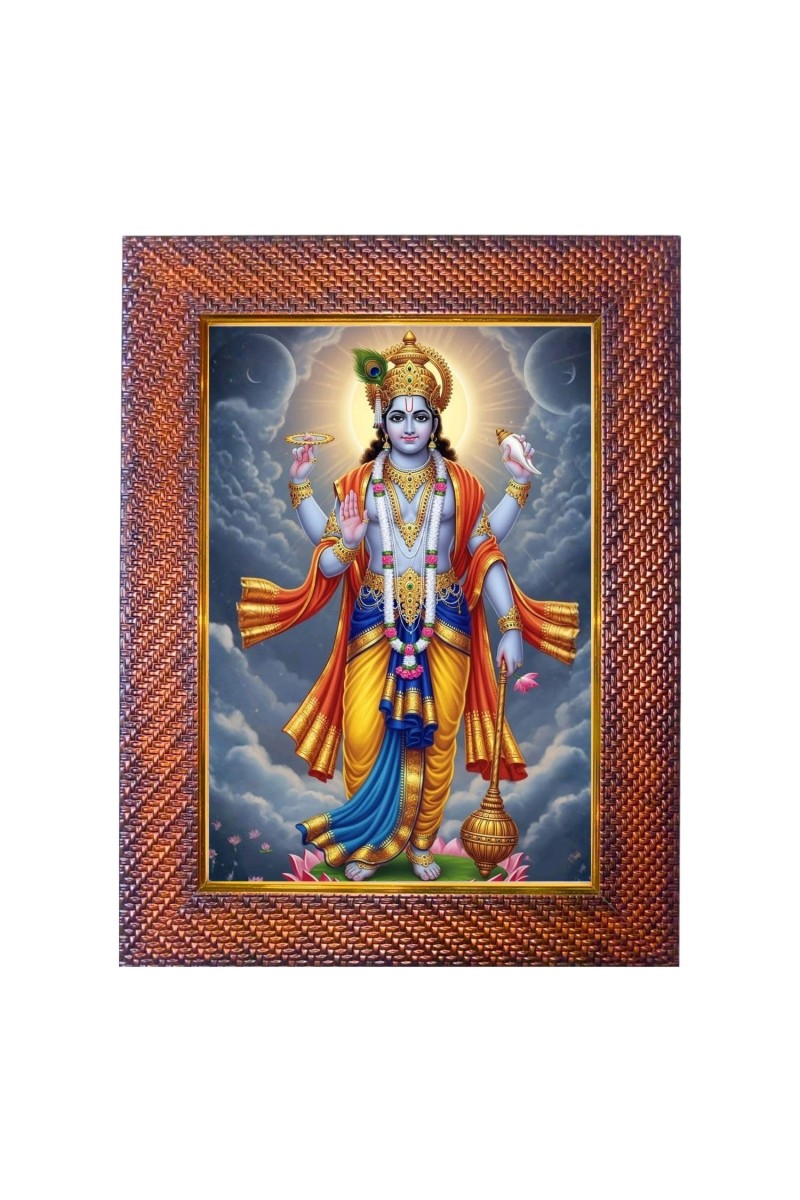 Lord Ganesha Photo Frame 13X17 Inch Religious Wall & Table Decor Frame | Lord Ganesha Spiritual Photo Frame For Home, Temple & Office | Decorative Hindu God & Goddess Frame (Pack Of 1) (F18012)