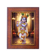 Lord Vishnu Photo Frame 19X23 Inch Religious Wall & Table Decor Frame | Lord Vishnu Spiritual Photo Frame For Home, Temple & Office | Decorative Hindu God & Goddess Frame (Pack Of 1) (F18063)