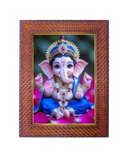 Mata Saraswati Photo Frame 13X17 Inch Religious Wall & Table Decor Frame | Mata Saraswati Spiritual Photo Frame For Home, Temple & Office (F18038X13X17)