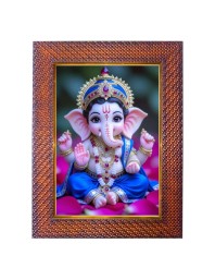 Maa Saraswati Photo Frame Religious Wall & Table Decor Frame | Maa Saraswati Spiritual Photo Frame For Home, Temple & Office | Decorative Hindu God & Goddess Frame (Pack Of 1) (F18038)