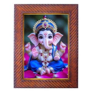 Maa Saraswati Photo Frame Religious Wall & Table Decor Frame | Maa Saraswati Spiritual Photo Frame For Home, Temple & Office | Decorative Hindu God & Goddess Frame (Pack Of 1) (F18038)