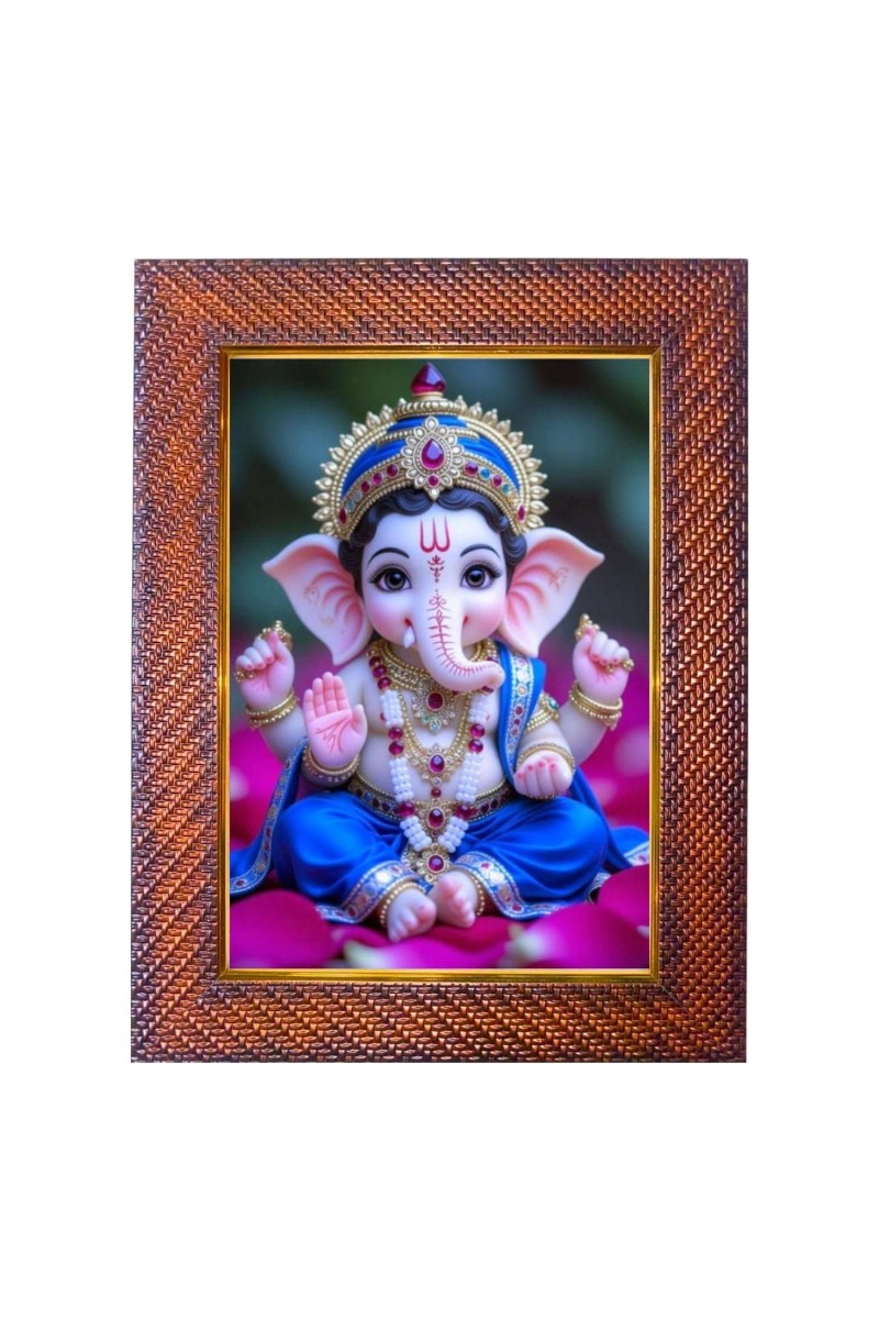 Mata Saraswati Photo Frame 17X21 Inch Religious Wall & Table Decor Frame | Mata Saraswati Spiritual Photo Frame For Home, Temple & Office (F18038X17X21)