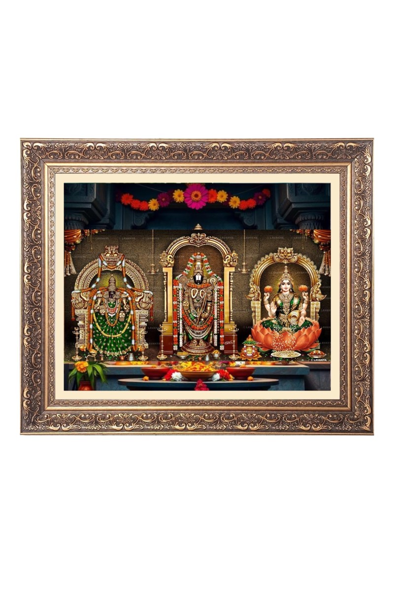 God Tirupati Big Photo Frame - 18x22 Inches for Home,Temple & Office Decoration