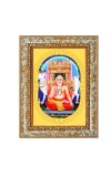 Lord Sri Raghavendra Swamy Spiritual Guru Digital Photo In Designer Frame, Size 8x12 Inch | Hindu Religious Picture For Home Temple, Office & Gift | Wall Art & Pooja Decor (F10419)