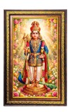 Lord Karthikeya Digital Golden Balck Color Photo Frame | Hindu Religious Wall Decor | 10x16 Inches - Inspirational Wall Art For Office, Home Decor - Ideal Spiritual Gift (F16572)