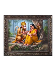 Hanuman and sita Big Photo Frame - 18x22 Inches for Home,Temple & Office Decoration