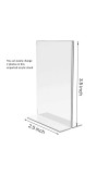 Car Desk/Table Top Sri Sri Pranabananda and Sri Babbaji Acrylic T-Style Photo Stand - 2.5x3.5 Inches, Compact and Stylish Spiritual Display, easily change 2 photos (Pack of 1)