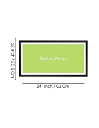 Nature Landscape Floating Frame Scenery Digital Print - (I5623) - 12x24 inch Modern Nature Wall Art for Living Room, Bedroom, Office, Hotels, Drawing Room