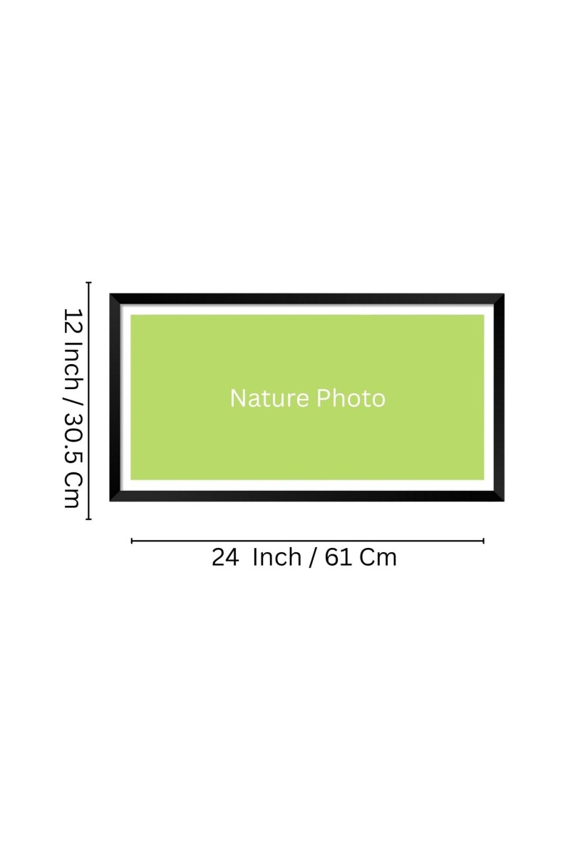 Nature Landscape Floating Frame Scenery Digital Print - (I5623) - 12x24 inch Modern Nature Wall Art for Living Room, Bedroom, Office, Hotels, Drawing Room
