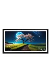 Nature Landscape Floating Frame Scenery Digital Print - (I5669) - 12x24 inch Modern Nature Wall Art for Living Room, Bedroom, Office, Hotels, Drawing Room