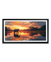 Nature Landscape Floating Frame Scenery Digital Print - (I5792) - 12x24 inch Modern Nature Wall Art for Living Room, Bedroom, Office, Hotels, Drawing Room
