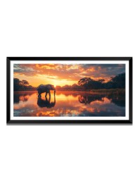 Nature Landscape Floating Frame Scenery Digital Print - (I5662) - 12x24 inch Modern Nature Wall Art for Living Room, Bedroom, Office, Hotels, Drawing Room