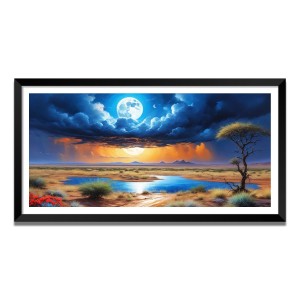 Nature Landscape Floating Frame Scenery Digital Print - (I5800) - 12x24 inch Modern Nature Wall Art for Living Room, Bedroom, Office, Hotels, Drawing Room Nature Landscape Floating Frame Scenery Digital Print - (I5800) - 12x24 inch Modern Nature Wall Art for Living Room, Bedroom, Office, Hotels, Drawing Room