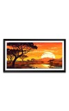 Nature Landscape Floating Frame Scenery Digital Print - (I5574) - 12x24 inch Modern Nature Wall Art for Living Room, Bedroom, Office, Hotels, Drawing Room