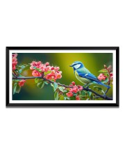 Nature Landscape Floating Frame Scenery Digital Print - (I5732) - 12x24 inch Modern Nature Wall Art for Living Room, Bedroom, Office, Hotels, Drawing Room