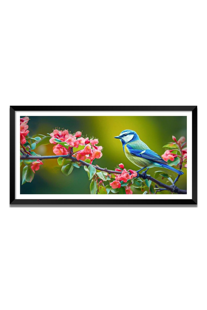 Nature Landscape Floating Frame Scenery Digital Print - (I5732) - 12x24 inch Modern Nature Wall Art for Living Room, Bedroom, Office, Hotels, Drawing Room