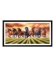 Nature Landscape Floating Frame Scenery Digital Print - (I5924) - 12x24 inch Modern Nature Wall Art for Living Room, Bedroom, Office, Hotels, Drawing Room