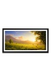 Nature Landscape Floating Frame Scenery Digital Print - (I5825) - 12x24 inch Modern Nature Wall Art for Living Room, Bedroom, Office, Hotels, Drawing Room