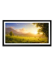 Nature Landscape Floating Frame Scenery Digital Print - (I5825) - 12x24 inch Modern Nature Wall Art for Living Room, Bedroom, Office, Hotels, Drawing Room