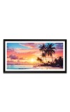 Nature Landscape Floating Frame Scenery Digital Print - (I5747) - 12x24 inch Modern Nature Wall Art for Living Room, Bedroom, Office, Hotels, Drawing Room