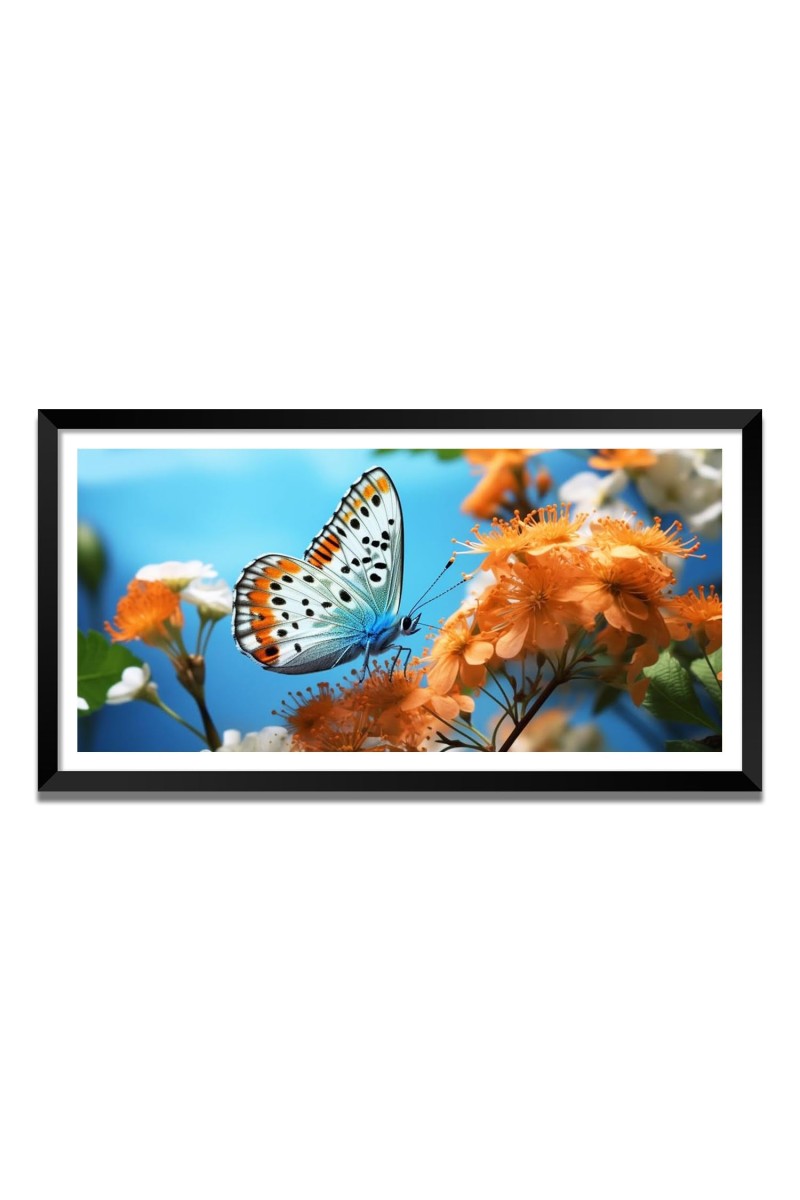 Nature Landscape Floating Frame Scenery Digital Print - (I5722) - 12x24 inch Modern Nature Wall Art for Living Room, Bedroom, Office, Hotels, Drawing Room