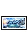 Nature Landscape Floating Frame Scenery Digital Print - (I5603) - 12x24 inch Modern Nature Wall Art for Living Room, Bedroom, Office, Hotels, Drawing Room
