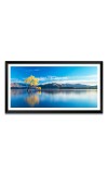 Nature Landscape Floating Frame Scenery Digital Print - (I5742) - 12x24 inch Modern Nature Wall Art for Living Room, Bedroom, Office, Hotels, Drawing Room