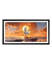 Nature Landscape Floating Frame Scenery Digital Print - (I5922) - 12x24 inch Modern Nature Wall Art for Living Room, Bedroom, Office, Hotels, Drawing Room