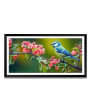 Nature Landscape Floating Frame Scenery Digital Print - (I5744) - 12x24 inch Modern Nature Wall Art for Living Room, Bedroom, Office, Hotels, Drawing Room