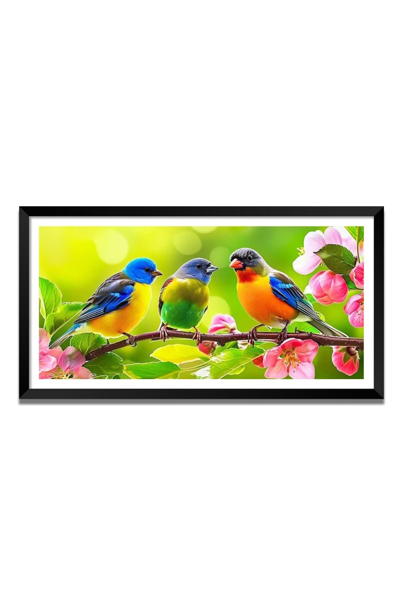 Nature Landscape Floating Frame Scenery Digital Print - (I5702) - 12x24 inch Modern Nature Wall Art for Living Room, Bedroom, Office, Hotels, Drawing Room
