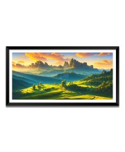 Nature Landscape Floating Frame Scenery Digital Print - (I5596) - 12x24 inch Modern Nature Wall Art for Living Room, Bedroom, Office, Hotels, Drawing Room