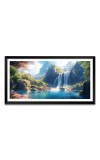 Nature Landscape Floating Frame Scenery Digital Print - (I5752) - 12x24 inch Modern Nature Wall Art for Living Room, Bedroom, Office, Hotels, Drawing Room