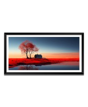 Nature Landscape Floating Frame Scenery Digital Print - (I5537) - 12x24 inch Modern Nature Wall Art for Living Room, Bedroom, Office, Hotels, Drawing Room