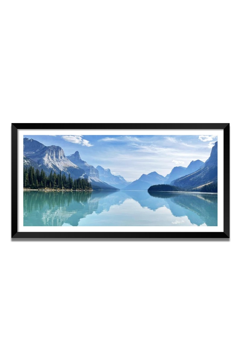 Nature Landscape Floating Frame Scenery Digital Print - (I5582) - 12x24 inch Modern Nature Wall Art for Living Room, Bedroom, Office, Hotels, Drawing Room