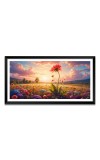 Nature Landscape Floating Frame Scenery Digital Print - (I5758) - 12x24 inch Modern Nature Wall Art for Living Room, Bedroom, Office, Hotels, Drawing Room
