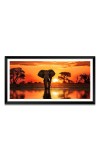 Nature Landscape Floating Frame Scenery Digital Print - (I5594) - 12x24 inch Modern Nature Wall Art for Living Room, Bedroom, Office, Hotels, Drawing Room