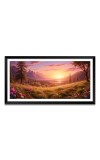 Nature Landscape Floating Frame Scenery Digital Print - (I5866) - 12x24 inch Modern Nature Wall Art for Living Room, Bedroom, Office, Hotels, Drawing Room