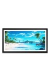 Nature Landscape Floating Frame Scenery Digital Print - (I5707) - 12x24 inch Modern Nature Wall Art for Living Room, Bedroom, Office, Hotels, Drawing Room