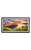 Nature Landscape Floating Frame Scenery Digital Print - (I5607) - 12x24 inch Modern Nature Wall Art for Living Room, Bedroom, Office, Hotels, Drawing Room