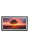 Nature Landscape Floating Frame Scenery Digital Print - (I5549) - 12x24 inch Modern Nature Wall Art for Living Room, Bedroom, Office, Hotels, Drawing Room